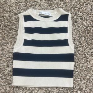 ZARA STRIPED KNIT TANK